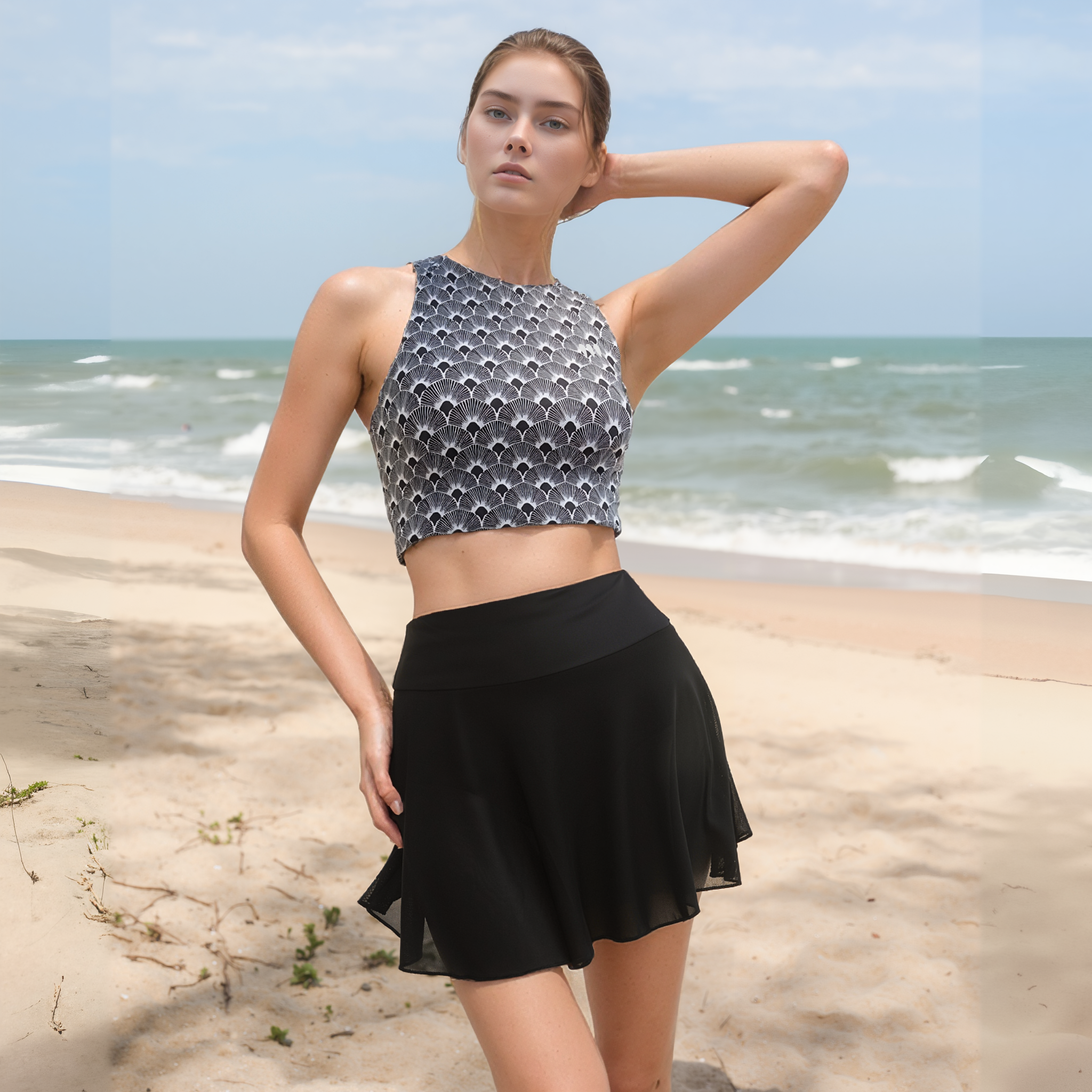 Áo tắm bikini croptop lưng đan dây Gymme - 17014