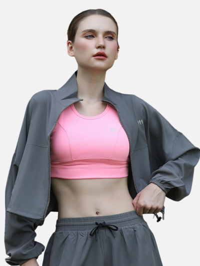 Áo khoác croptop tay dài tập gym Gymme - 17149