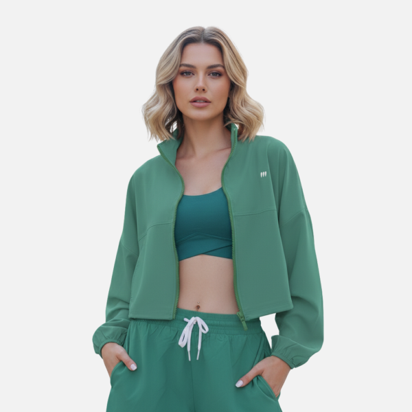 Áo khoác croptop tay dài tập gym Gymme - 17149